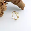 Explosões transfronteiriças atingem anel de casal oco aço titânio banhado a ouro não desbota rede celebridade explosões fábrica direta nicho