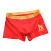 Ropa interior roja para hombre para el año de la vida, ropa interior de algodón peinado, boxers festivos de boda rojos de la fortuna, boxer briefs al por mayor