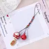 Llavero Colgante Gato de la Suerte Cerámica Jingdezhen DIY Gato de la Suerte 3D Campanilla Correa para Teléfono para Hombres Mujeres Adorno de Mochila