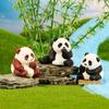 Pequeños adornos creativos de panda para jardinería, decoración DIY, micropaisaje para escritorio de coche.