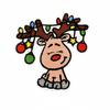 Serie Navideña Pegatinas de Tela Bordadas Dibujos Animados Muñeco de Nieve Alce Parches Decorativos Accesorios para Ropa Bordado por Computadora Stock Disponible Venta al por Mayor