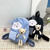 Mochila Infantil Estilo Coreano Estampado de Oso Ligera Bolsa Escolar para Jardín de Niños Mochila Casual Linda de Dibujos Animados para Niños y Niñas