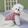 Ropa para Mascotas Otoño e Invierno Estilo Nuevo Venta Directa de Fábrica Venta al por Mayor Ropa para Gatos Ropa para Perros 26 Chaleco de Algodón Floral -Y