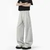 Pantalones Rectos Nuevos de Moda 2025 Estilo Hong Kong, Pantalones Deportivos Sueltos Casuales