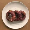 Palo masticable para perros, juguete masticable de rosquilla de cuero de vaca, hueso duradero para perros pequeños, premio de entrenamiento para perros, palo masticable
