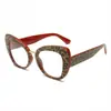 Nuevas Gafas de Moda con Montura Grande Estilo Ojo de Gato Anti Luz Azul, Gafas Lisas Versátiles de Moda Europea y Americana para Mujer que Hacen que el Rostro Parezca Más Delgado