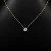 Venda Quente Transfronteiriça Colar de Prata S925 com Quatro Garras Pingente de Moissanita Simples Leve Luxo Versátil Corrente de Clavícula Atacado