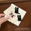 Pasador Creativo de Gato Negro con Tema de Cerebro, Lindo y Suave Accesorio para el Cabello, Divertido Clip para el Cabello, Adorno para el Cabello