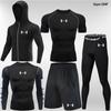 Traje esportivo transfronteiriço masculino para fitness, calça legging de secagem rápida, seda gelada, equipamento de corrida, traje para corrida matinal, traje de treino para basquete, atletismo