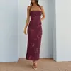 Xy25422 Vestido Jacquard Especial de Otoño con Cuello Halter, Completamente Gestionado, Superventas, Nuevo Vestido Largo Ajustado con Cuello Halter