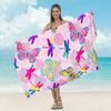 Toalla de Playa de Microfibra Transfronteriza para Adulto Estampada para la Playa Chal Protector Solar Absorbente Toalla para Nadar de Secado Rápido Toalla de Baño
