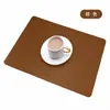 Manteles individuales de piel sintética personalizados con diseños y logotipos impresos, resistentes al calor, anti-quemaduras, impermeables y resistentes al aceite, manteles de mesa sin lavado