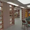 Estantería de Información Simple de Múltiples Niveles para Sala de Lectura de Biblioteca Escolar Grande Estante Circular para Libros de Dibujo Libros Ilustrados