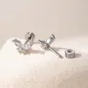 Henson Dulce Mariposa Tornillo Clavos para Orejas Nicho Acero de Titanio de Alta Calidad Clavos para Orejas Pendientes Femeninos