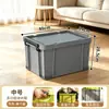 Caja de almacenamiento de ropa de gran capacidad, caja de almacenamiento para el hogar extragrande con tapa, especializada para juguetes y edredones, caja de almacenamiento de plástico portátil