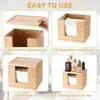 Caja de pañuelos multifuncional de madera maciza, caja de pañuelos integrada para almacenamiento de cosméticos de escritorio, caja de almacenamiento para tocador de dormitorio