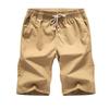 Shorts Casuais Masculinos de Verão Juventude Mancha Algodão Puro Cintura Média Reto Casual Cor Sólida Calças Masculinas Europeias e Americanas Transfronteiriço
