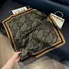 Pañuelo de Seda 70 Cuadrado Moda Coreana de Alta Gama Versátil Profesional Seda Sintética Pequeño Pañuelo de Cuello Estampado Retro Pañuelo de Seda para Mujer