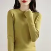 Camiseta básica de punto de cuello redondo para mujer, corte ajustado y adelgazante, suéter elegante nuevo para otoño e invierno 2026