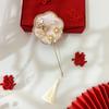 Casamento Estilo Antigo Chinês Leque Xiuhe Mini Leque Redondo para Recém-Casados Estilo Qipao Adereços de Foto Acessórios de Mão para Noiva