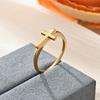 Anillo cruzado transfronterizo que no se desvanece acero inoxidable para hombre y mujer personalidad moda anillo de alto sentido fabricantes de Yiwu lote