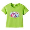 Camiseta Infantil de Algodão com Gola Redonda e Manga Curta Estampada de Pônei Roupa de Bebê Camiseta de Algodão para Meninas Comércio Exterior