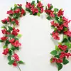 Enredadera Artificial de Buganvilla Decoración de Boda Flor Falsa Cadena de Flores de Plástico Enredadera Cubierta para Tubería de Aire Acondicionado Envoltura Decoración de Techo