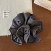 Goma para el pelo fruncida plisada Tejido Otoño e Invierno Oscuro Retro Lazo para el pelo Accesorio para el pelo Cuerda alta para el pelo