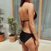 Biquíni de luxo leve e de alta qualidade, sexy, deusa oca, puro desejo, estilo simples, três pontos, biquíni, maiô para mulheres