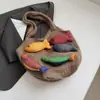 Bolsa de Mano Tejida con Forma de Pez para Mujer, Lindo Bolso de Hombro de Dibujos Animados, Gran Capacidad, Versátil para el Viaje Diario, Bolsa de Hilo