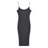 Vestido tipo tubo con tirantes de hilo, estilo sexy de las Kardashian Yi Mengling, para mujer, con falda adelgazante sin espalda