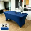 Funda Elástica para Mesa de Color Sólido Nueva para Exteriores, Hotel, Boda, Banquete, Mesa de Cóctel, Mantel Rectangular de 6 pies
