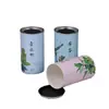 Latas Personalizadas de Papel Kraft, Pequenas Latas de Chá, Tubos para Embalagem de Chá, Latas Redondas de Folha de Flandres, Latas Seladas à Prova de Umidade, Personalizado
