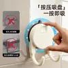 Gancho Doble de Ventosa para Papel de Cocina Montado en Pared Multifuncional para Ropa y Sombrero Gancho Adhesivo Fuerte Gancho para Baño Cocina Inodoro