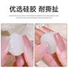 Sello Popular Transfronterizo para Manicura con Cabeza de Silicona Blanca y Mango Transparente, Herramienta de Transferencia para Manicura de Silicona con Raspador