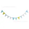 Bandera Triangular con Patrón de Onda Bronceada Bandera de Arreglo de Cumpleaños Bandera Banner Decoración de Fiesta de Festival Fondo Accesorios Bandera Triangular