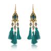 Pendientes Daisy nuevos de 11 colores, pequeños y frescos, con borlas retro, de múltiples capas, de cristal europeo y americano, joyería de moda, lote de 11