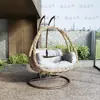 Silla hamaca de ratán para colgar, silla mecedora de interior para dormitorio, balcón de casa, patio exterior, silla colgante perezosa, hamaca doble