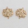 Conector Colgante de Borla de Vid de Flores Conservadoras de Color Cobre DIY Estilo Antiguo Hanfu Accesorio para el Cabello Pendiente Horquilla Materiales