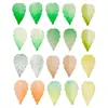 20 Piezas Mixtas de Cuentas Colgantes de Hoja de Vidrio Verde con Agujeros para Decoración de Pasadores DIY Accesorios Vintage