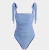 Fonte Fábrica Novo francês de uma peça maiô feminino plissado sexy barriga fina cobrindo europeu e americano conservador ins maiô