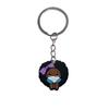Llavero de chica negra, llavero de PVC especial transfronterizo europeo y americano con dibujos animados, llavero, bolso, accesorios de decoración