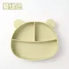 Tigela de Silicone Puro para Suplemento Alimentar Bebê Tigela de Bebê com Ventosa Integrada Anti-Impacto e Resistente a Quedas Grau Alimentício Louça para Recém-Nascido
