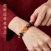 Pulsera de Cinabrio Estilo Nacional Putuo para Hombre y Mujer Dios de la Riqueza Este Año Pulsera de Cuentas para la Transferencia Punto Escénico Explosiones en Vivo Venta al por Mayor