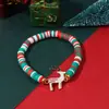 El Más Vendido de Amazon Navidad 2025 Paquete de 6 Lindo Alce Campana Pulsera de Arcilla Suave Set Regalo para Fiesta de Mujeres