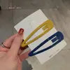 Presilha de Cabelo Retangular Grande Brilhante em Formato de Gota Dongdaemun Coreano para Nuca e Lados