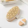 Cepillo de Baño con Cerdas Naturales Mango Largo Antideslizante Masajeador Exfoliante para Espalda Limpieza de Baño en Casa