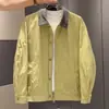 Nueva chaqueta de trabajo de otoño de moda con bloques de color y retazos, solapa, diseño elegante, abrigo fresco y versátil para hombre