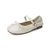 Zapatos Mary Jane suaves de cuero genuino para mujer, nuevo modelo 2026, planos con moño y correa, zapatos de ballet sencillos de suela fina