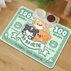 Jogo americano de animal de estimação fofo de desenho animado, absorvente e resistente ao desgaste, à prova de vazamentos, antiderrapante e à prova de respingos, ideal para gatos usarem como tapete de alimentação